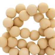 Acrylic beads 6mm round Matt Dark beige